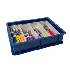 Genus Dei POS4030 - Basket 400x300 h 100 with 4 cutlery containers